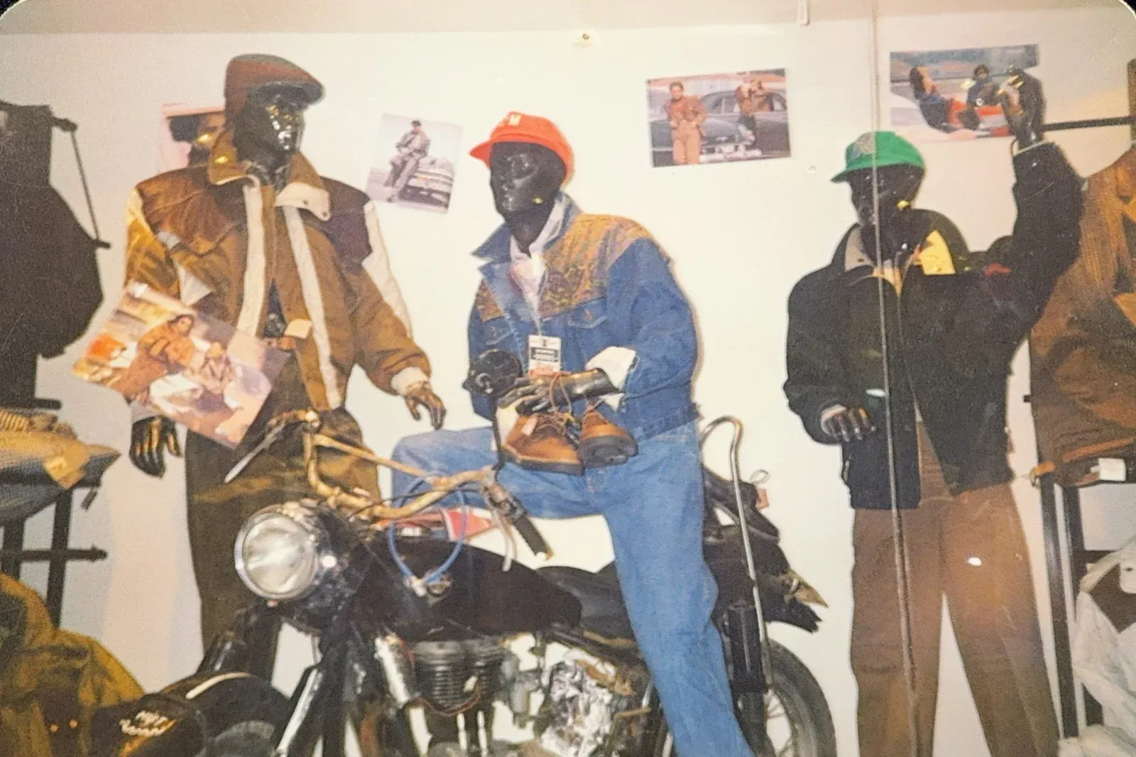 A shop window display from the family business